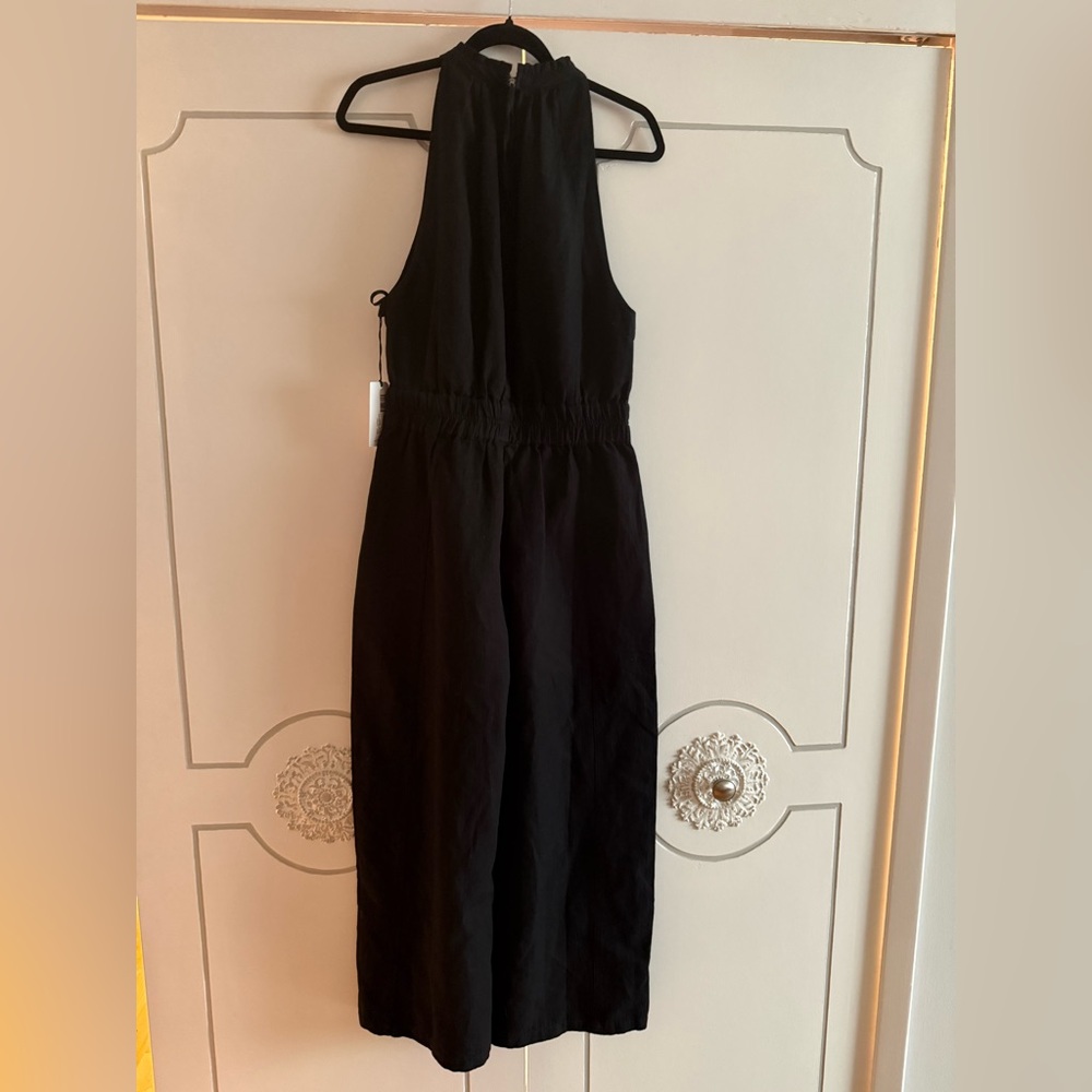 NWT Apiece Apart New Archer Jumpsuit in Black Linen & Organic Cotton Blend - Picture 9 of 13